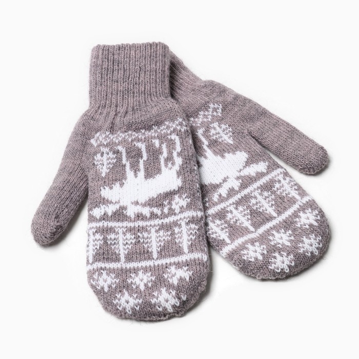 Варежки женские, цвет пурпурный, размер 18 Варежки женские, цвет пурпурный, размер 18