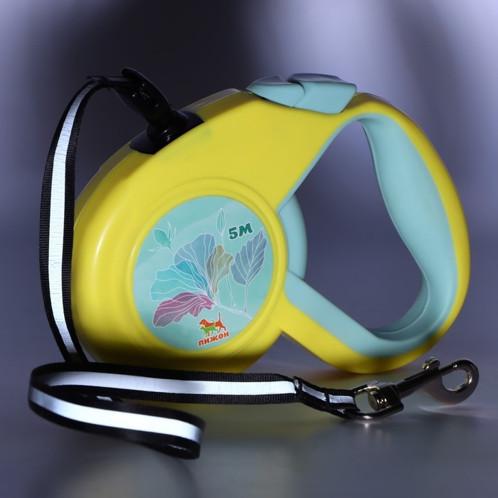 Рулетка Рулетка "Пижон" с прорезиненной ручкой, 5 м, до 25 кг, трос, жёлто-серая