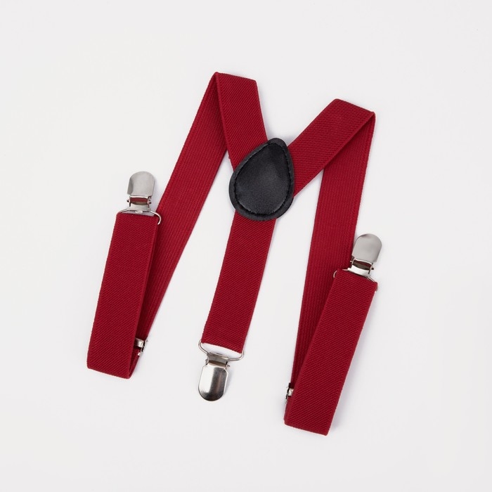 Подтяжки детские «Выбражулька», ширина 2.5 см, бабочка, цвет красный