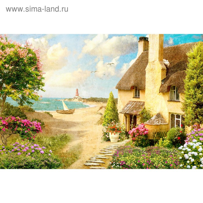 Картина на подрамнике Картина на подрамнике "Домик у моря" 40*50 см