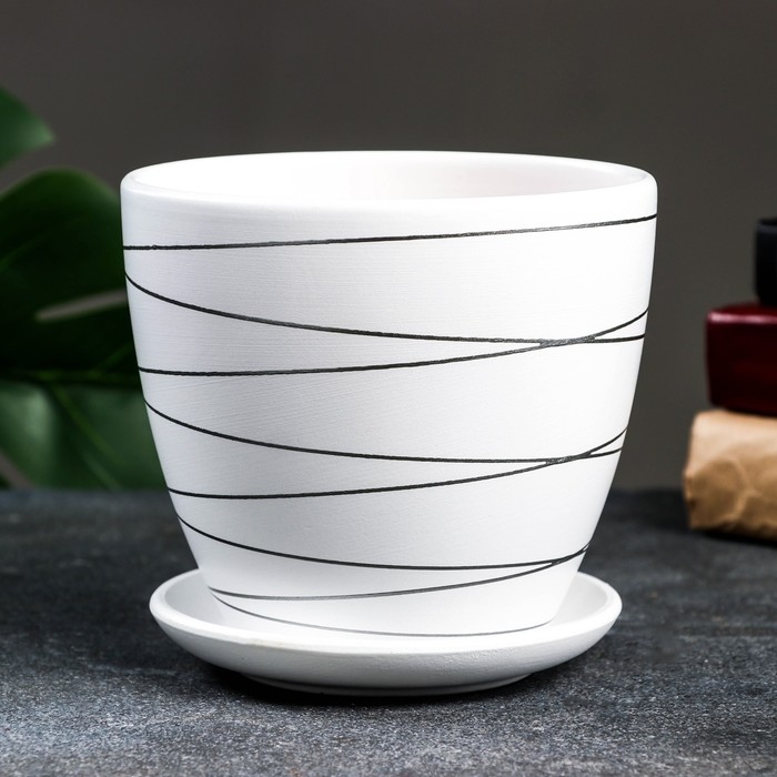 Горшок цветочный Горшок цветочный "Магнолия" белый, 1,4 л