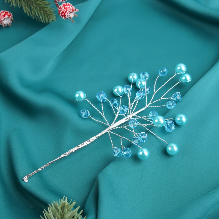 Декор  Декор "Хрустальная сказка" 17 см, голубая жемчужинка