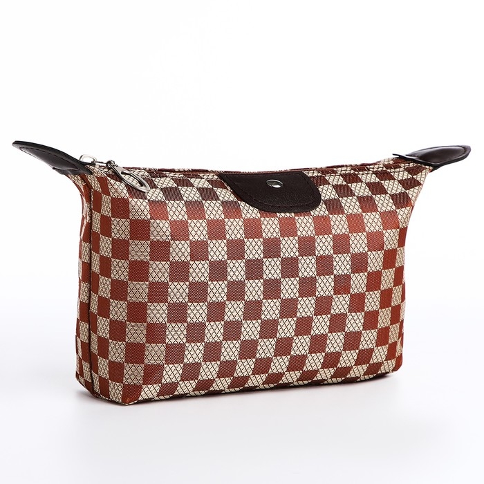 Косметичка на молнии, цвет коричневый