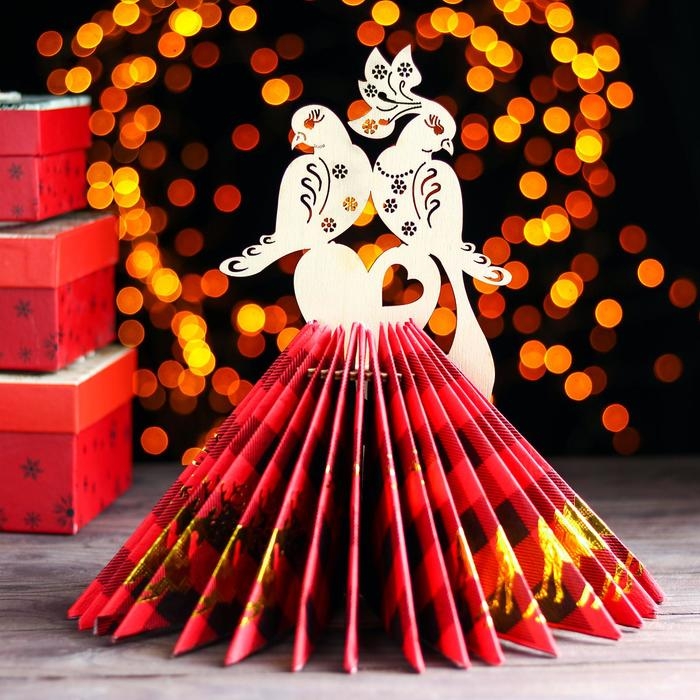 Салфетница деревянная «Голубки», 25×13×13 см Салфетница деревянная «Голубки», 25×13×13 см