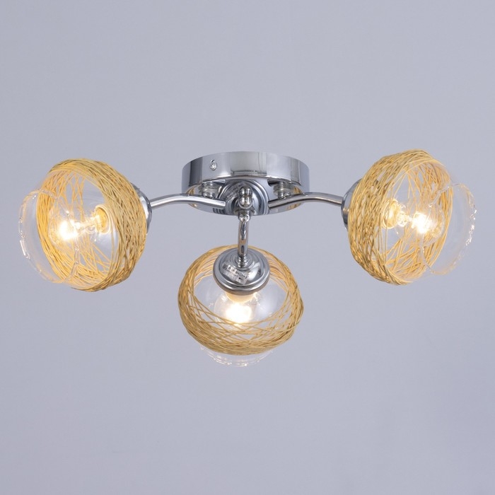 Люстра потолочная Инфинити 3х40Вт Е14 Хром 40x40x25 см Люстра потолочная Инфинити 3х40Вт Е14 Хром 40x40x25 см