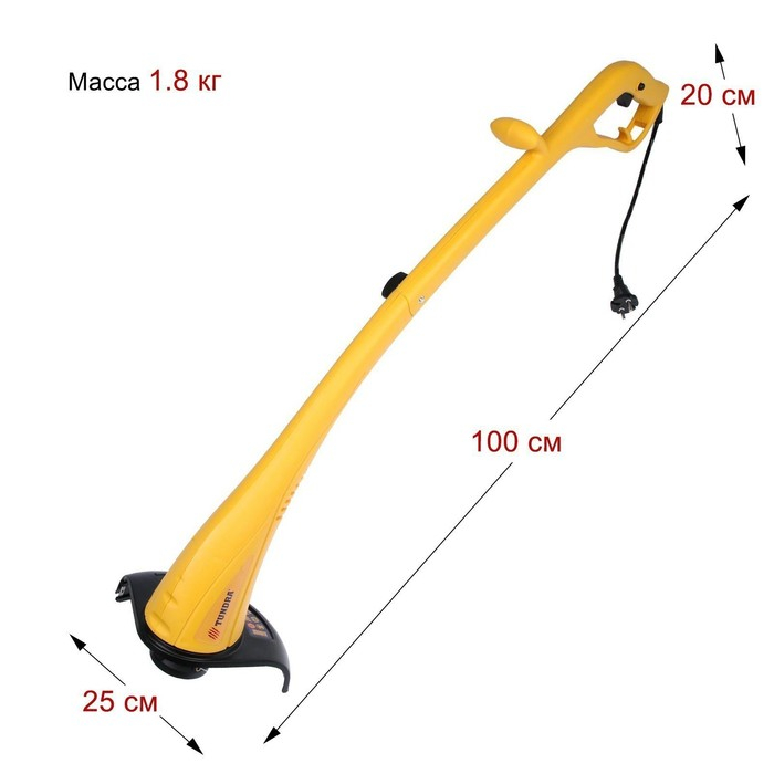 Электротриммер ТУНДРА, разборная штанга, катушка полуавтомат, скос 230 мм, 350 Вт Электротриммер ТУНДРА, разборная штанга, катушка полуавтомат, скос 230 мм, 350 Вт