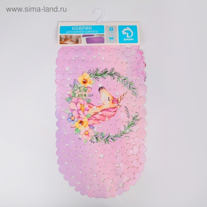 SPA-коврик для ванны на присосках Доляна «Единорог», 34×65 см SPA-коврик для ванны на присосках Доляна «Единорог», 34×65 см