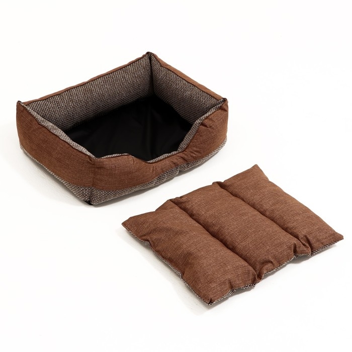 Лежанка Лофт Мокко №4, разм. 70 х 55 х 20 см, PerseiLine, светло-коричневый Лежанка Лофт Мокко №4, разм. 70 х 55 х 20 см, PerseiLine, светло-коричневый