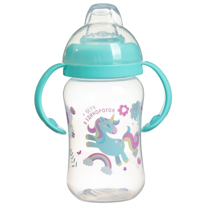 Поильник-непроливайка, мягкий носик, от 9 мес., 270 мл., «Единорог», M&B Поильник-непроливайка, мягкий носик, от 9 мес., 270 мл., «Единорог», M&B