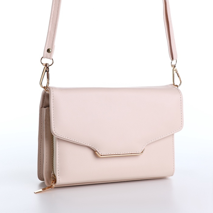 Сумка женская на молнии, цвет белый Сумка женская на молнии, цвет белый