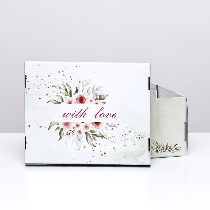 Складная коробка Складная коробка "Розы алые", 31,2 х 25,6 х 16,1 см