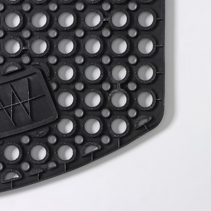 Коврик придверный ячеистый Доляна «Добро пожаловать», 43×73 см, цвет чёрный Коврик придверный ячеистый Доляна «Добро пожаловать», 43×73 см, цвет чёрный