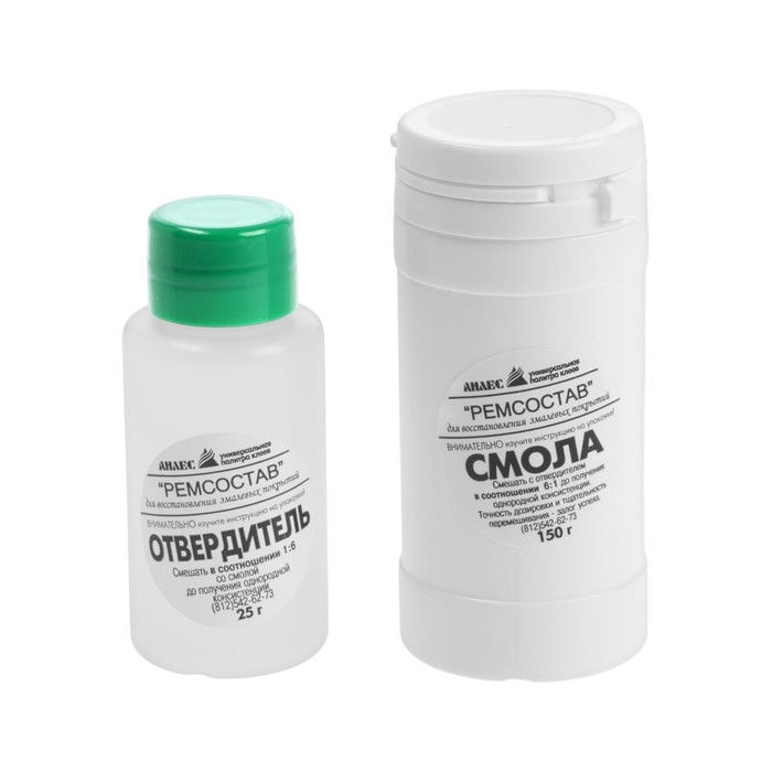 Эмаль для восстановления покрытия ванн Эмаль для восстановления покрытия ванн "Ренессанс", 175 г, белая