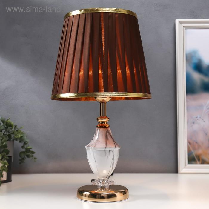 Лампа настольная 16141/1 E27 40Вт бело-золотой 25х25х44 см RISALUX