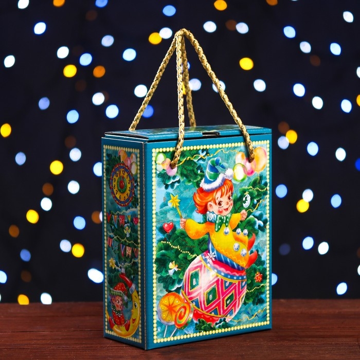 Новый год. Подарочная коробка Новый год. Подарочная коробка "Новогодние эльфы" 16,5 х 7,9 х 20,8 см.