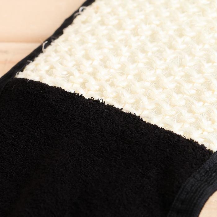 Мочалка банная с ручками мужская, сизаль Мочалка банная с ручками мужская, сизаль