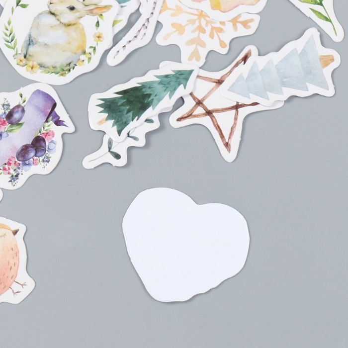 Наклейки для творчества Наклейки для творчества "Лесная страна" набор 46 шт 4,4х4,4х1,1 см