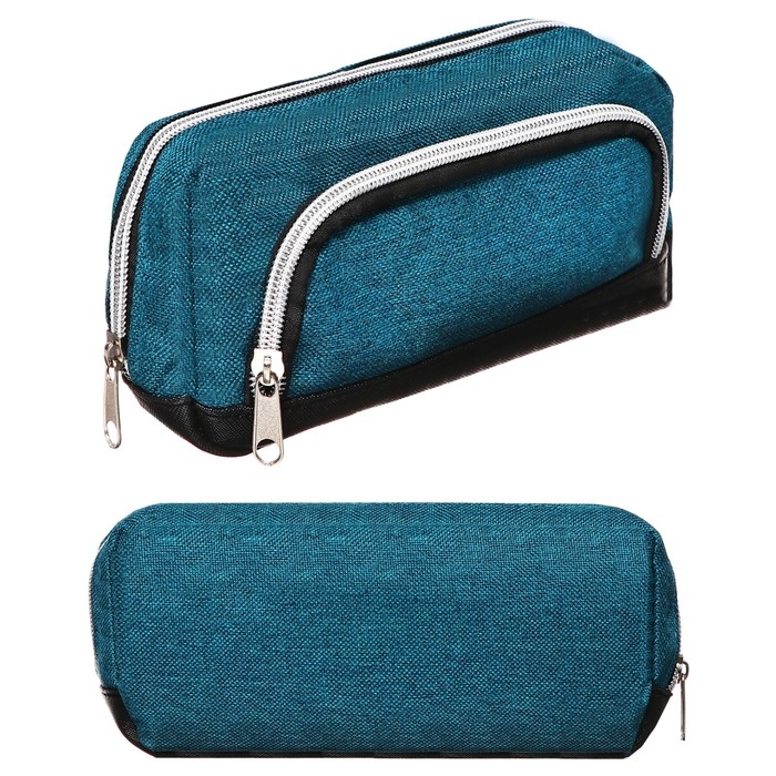 Пенал мягкий 2 отделения, 100 х 210 х 65 мм, объёмный, Calligrata, бюрюзовый Пенал мягкий 2 отделения, 100 х 210 х 65 мм, объёмный, Calligrata, бюрюзовый