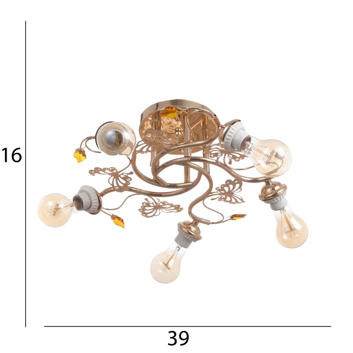 Люстра Люстра "Велма"3х40Вт Е27 Золото МОДЕЛЬ: 2600549