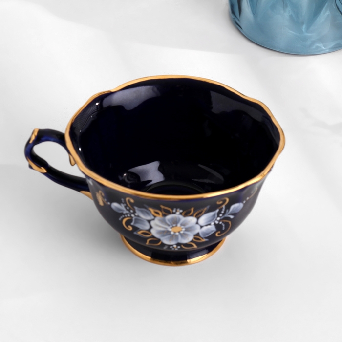 Чашка Чашка "Майская", h-6,5см, v-150мл , кобальтовая глазурь