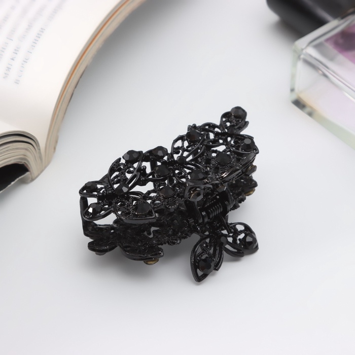 Краб для волос Краб для волос "Хлоя" бабочки, 6 см, чёрный