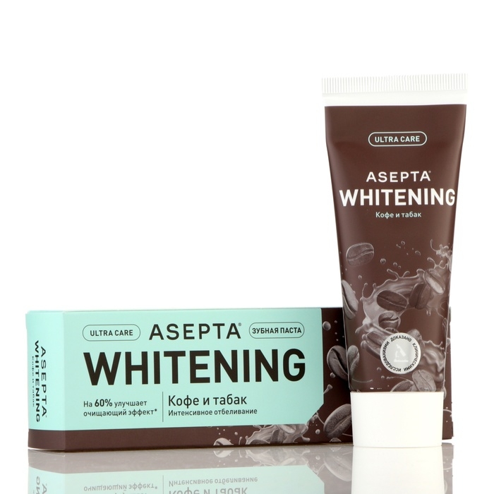 Зубная паста «Асепта Plus» кофе и табак, 75 мл Зубная паста «Асепта Plus» кофе и табак, 75 мл
