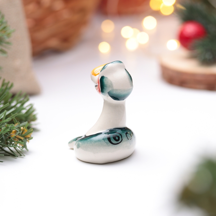 Новый год. Сувенир символ года Новый год. Сувенир символ года "Удавчик Стёпа", гжель, цвет, 5,5 см