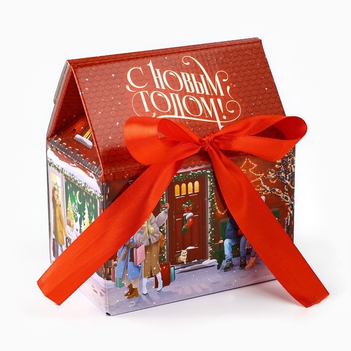 Коробка подарочная новогодняя складная « Городская жизнь », 15 х 18 х 10 см, Новый год Коробка подарочная новогодняя складная « Городская жизнь », 15 х 18 х 10 см, Новый год