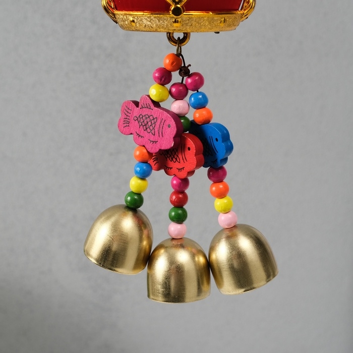 Колокольчик металл  Колокольчик металл "Бочонок с золотом - богатство" 6,5х7,2х31,5 см