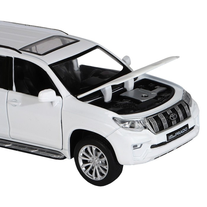 Машина металлическая Land Cruiser Prado 1:32, свет и звук, открываются двери, капот, багаж, инерция Машина металлическая Land Cruiser Prado 1:32, свет и звук, открываются двери, капот, багаж, инерция