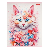 Тетрадь 48л кл Spring cat, обл мел карт, скругл угл, бл 65г/м2, МИКС