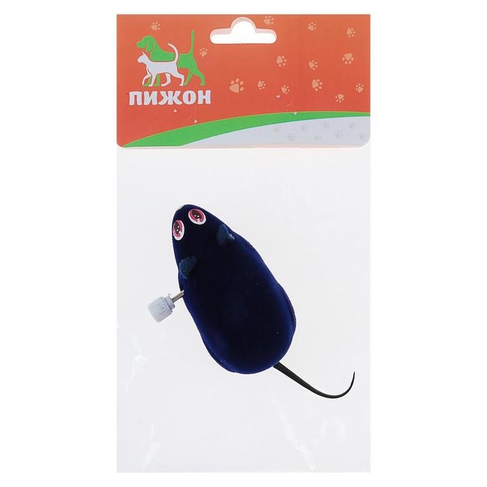 Мышь заводная, 7 см, тёмно-синяя Мышь заводная, 7 см, тёмно-синяя