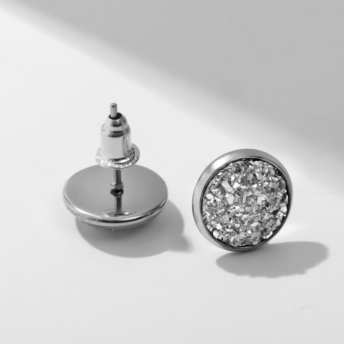 Пусеты «Акрил», цвет серебристый Пусеты «Акрил», цвет серебристый