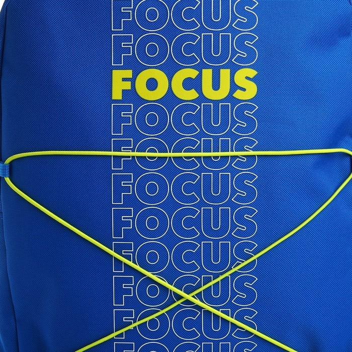 Рюкзак школьный текстильный со шнуровкой FOCUS, 38х29х11 см, синий Рюкзак школьный текстильный со шнуровкой FOCUS, 38х29х11 см, синий