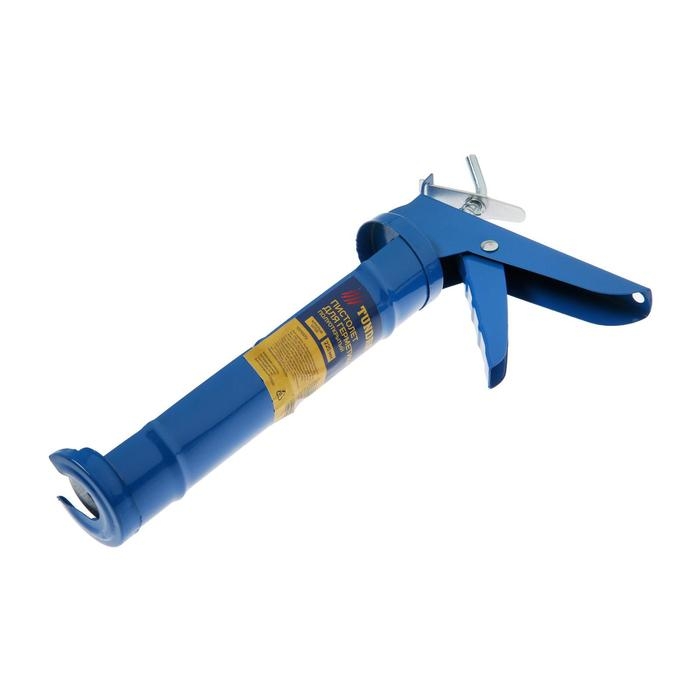 Пистолет для герметика ТУНДРА, полуоткрытый, зубчатый шток, 225 мм Пистолет для герметика ТУНДРА, полуоткрытый, зубчатый шток, 225 мм