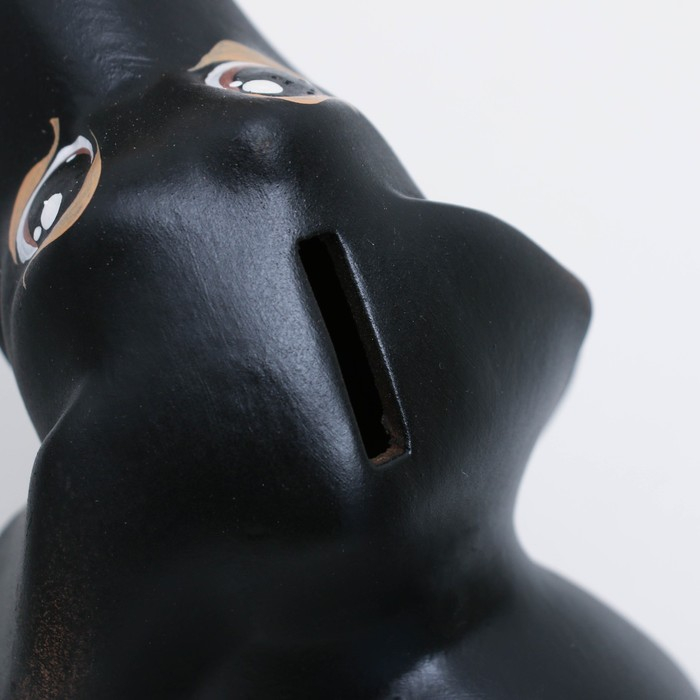 Копилка Копилка "Такса" чёрная, 25х12х15см