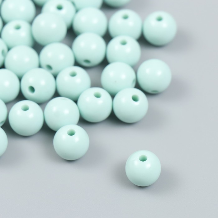 Бусины пластик Бусины пластик "Серо-голубые" глянец набор 25 гр d=1 см
