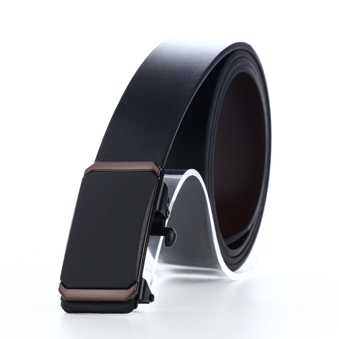 Ремень мужской, ширина 3,5 см, пряжка автомат, цвет чёрный Ремень мужской, ширина 3,5 см, пряжка автомат, цвет чёрный