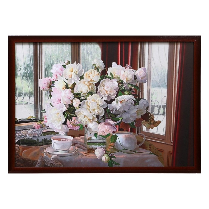 Картина  Картина "Букет на столе" 56*76 см, рама микс