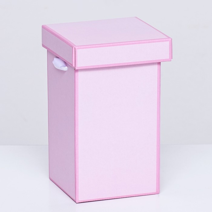 Коробка складная, розовая, 10 х 18 см