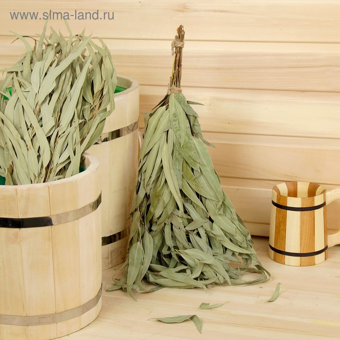 Веник для бани 53 (+-2) см эвкалиптовый Веник для бани 53 (+-2) см эвкалиптовый