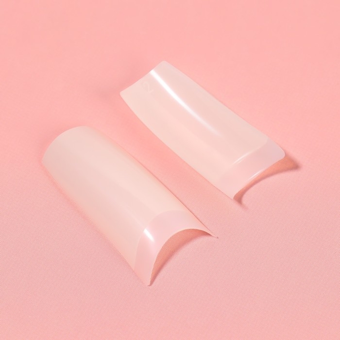 Типсы для наращивания ногтей, 500 шт, форма мягкий квадрат, с короткой контактной зоной, 10 размеров, цвет слоновая кость