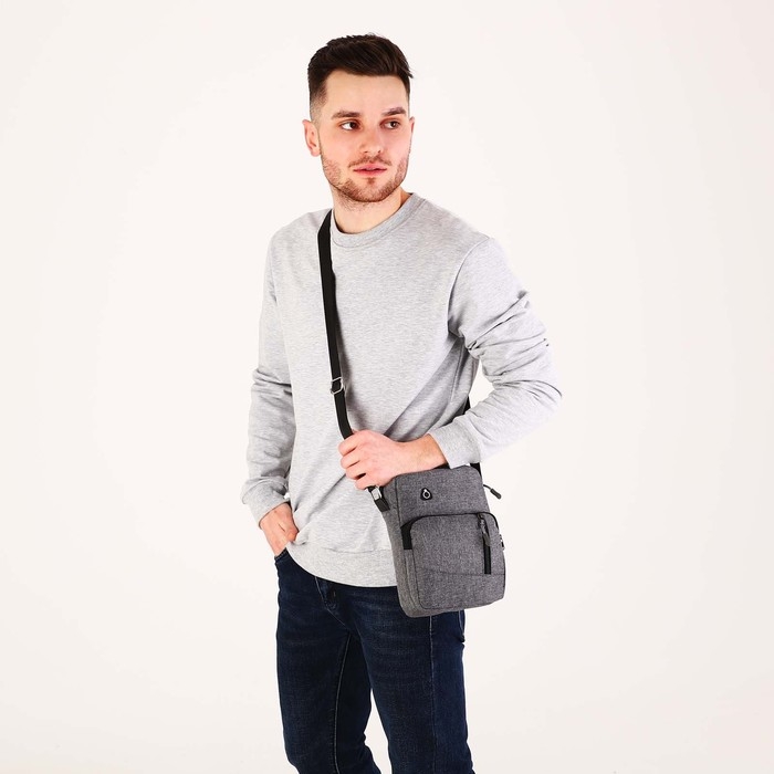 Сумка мужская, цвет серый Сумка мужская, цвет серый
