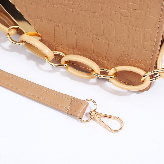 Сумка мессенджер на молнии, цвет бежевый Сумка мессенджер на молнии, цвет бежевый