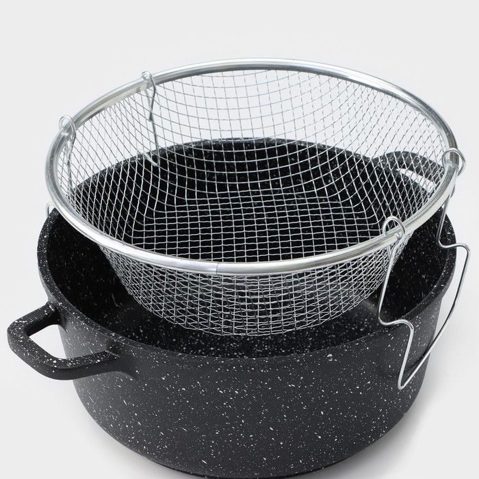 Фритюрница Доляна, d=22 см, цвет серебристый Фритюрница Доляна, d=22 см, цвет серебристый