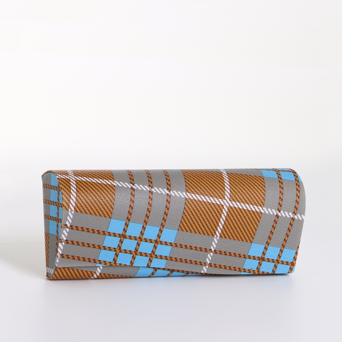 Футляр для очков на магните, длина 16 см, цвет коричневый/голубой Футляр для очков на магните, длина 16 см, цвет коричневый/голубой