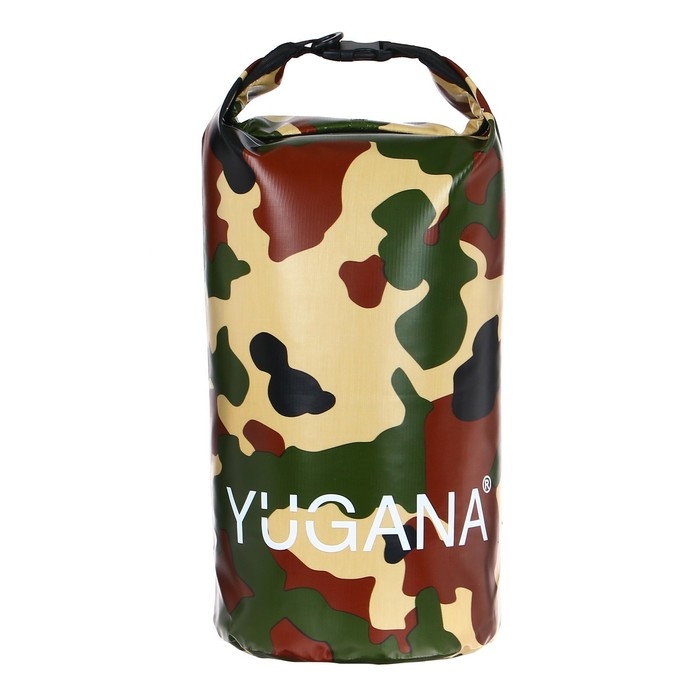Гермомешок YUGANA, ПВХ, водонепроницаемый 30 литров, один ремень, хаки Гермомешок YUGANA, ПВХ, водонепроницаемый 30 литров, один ремень, хаки