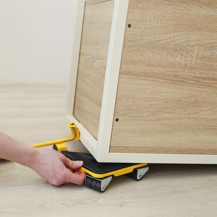 Набор для перемещения мебели ТУНДРА, металлические платформы, г/п до 150 кг, 5 предметов Набор для перемещения мебели ТУНДРА, металлические платформы, г/п до 150 кг, 5 предметов