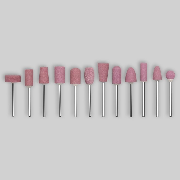 Фрезы корундовые для маникюра в пластиковом органайзере, 12 шт Фрезы корундовые для маникюра в пластиковом органайзере, 12 шт