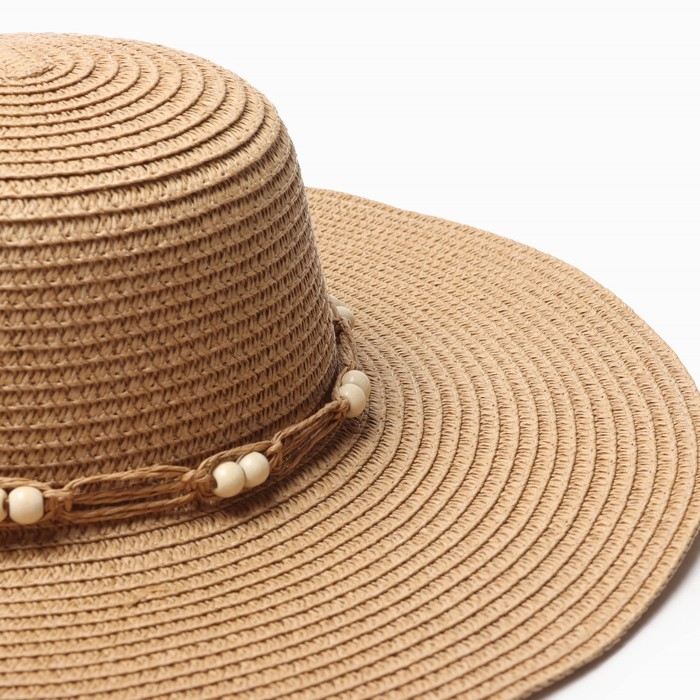 Шляпа женская MINAKU, цв. коричневый, р-р 58 Шляпа женская MINAKU, цв. коричневый, р-р 58